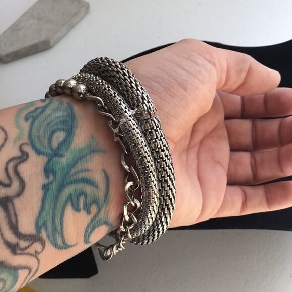 Silver Tone Stackable Bracelets (G1) - Picture 8 of 8